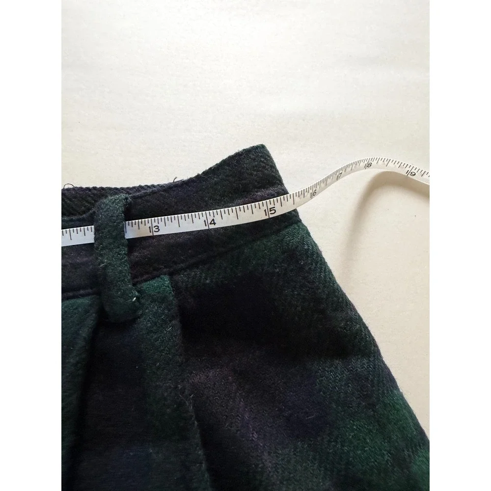 Sag Harbor Vintage Tartan Plaid Culotte Shorts Wool Blend Preppy Academia 10
